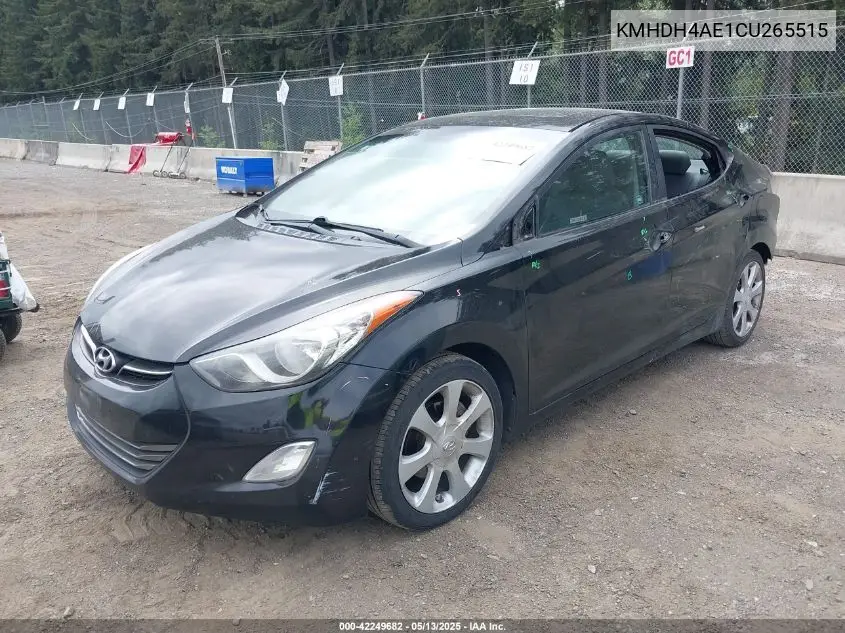 2012 Hyundai Elantra Limited (Ulsan Plant) VIN: KMHDH4AE1CU265515 Lot: 42249682