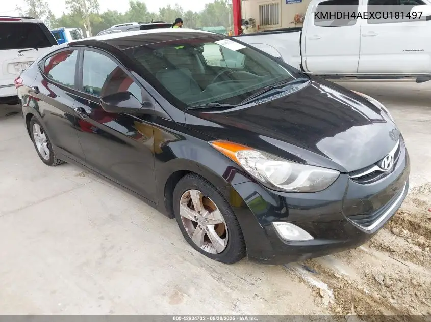 2012 Hyundai Elantra Gls (Ulsan Plant) VIN: KMHDH4AEXCU181497 Lot: 42634732