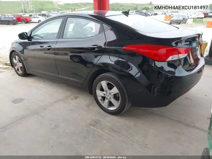 2012 Hyundai Elantra Gls (Ulsan Plant) VIN: KMHDH4AEXCU181497 Lot: 42634732