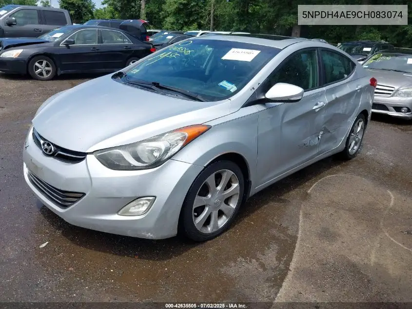 2012 Hyundai Elantra Limited VIN: 5NPDH4AE9CH083074 Lot: 42635505