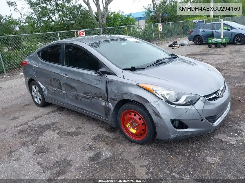2012 Hyundai Elantra Gls (Ulsan Plant) VIN: KMHDH4AEXCU294169 Lot: 42658237