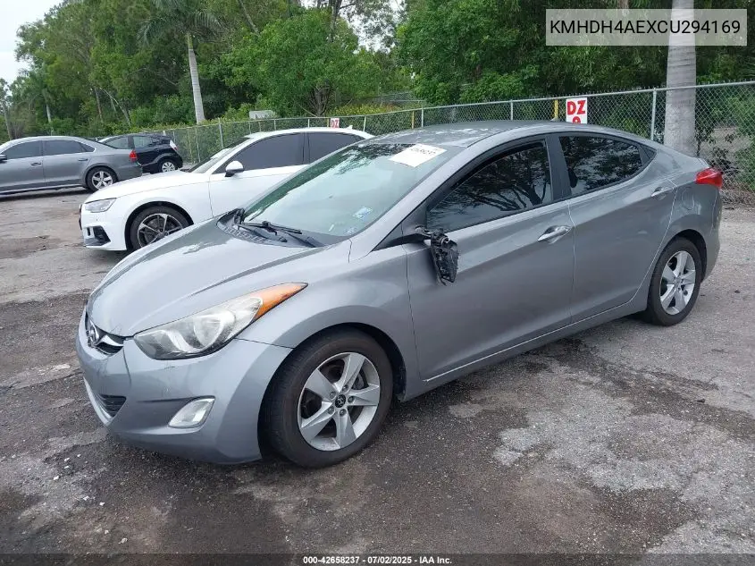 2012 Hyundai Elantra Gls (Ulsan Plant) VIN: KMHDH4AEXCU294169 Lot: 42658237