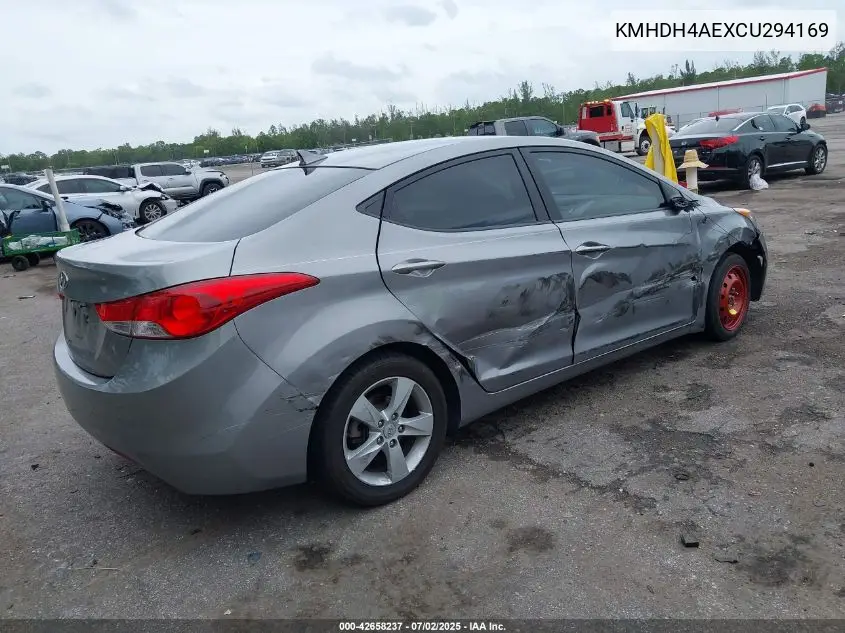 2012 Hyundai Elantra Gls (Ulsan Plant) VIN: KMHDH4AEXCU294169 Lot: 42658237