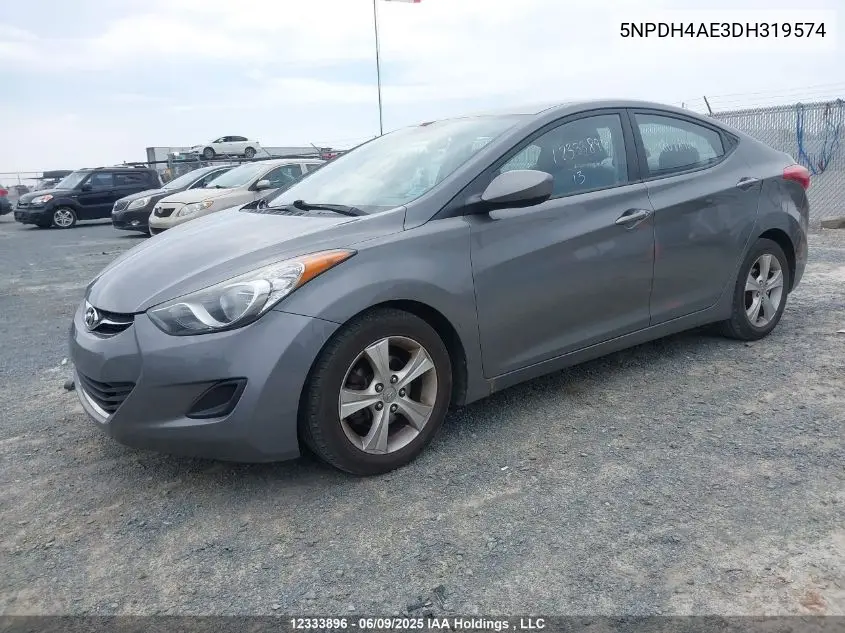 2013 Hyundai Elantra Gls/Limited VIN: 5NPDH4AE3DH319574 Lot: 12333896