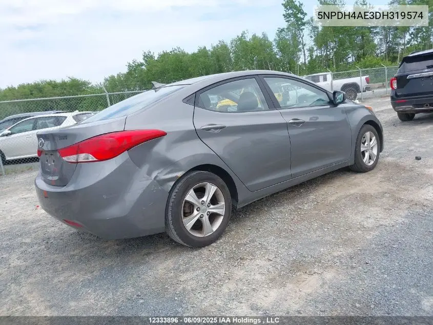 2013 Hyundai Elantra Gls/Limited VIN: 5NPDH4AE3DH319574 Lot: 12333896