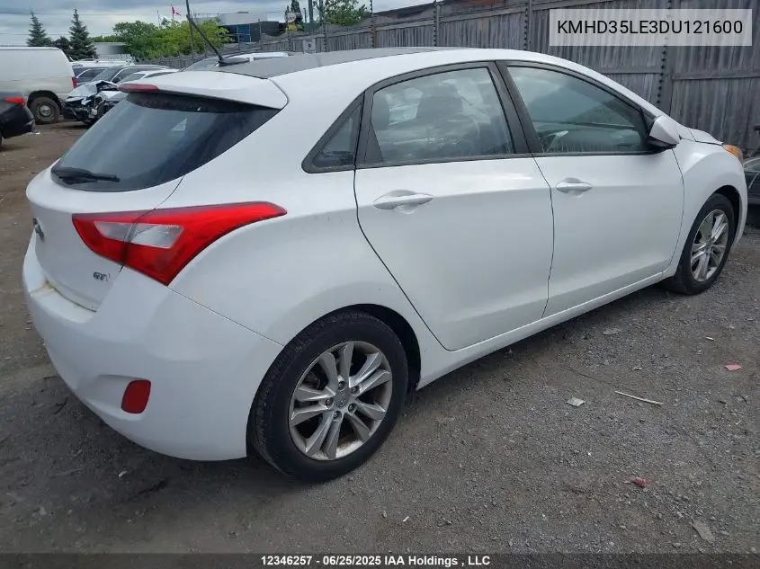 2013 Hyundai Elantra Gt VIN: KMHD35LE3DU121600 Lot: 12346257