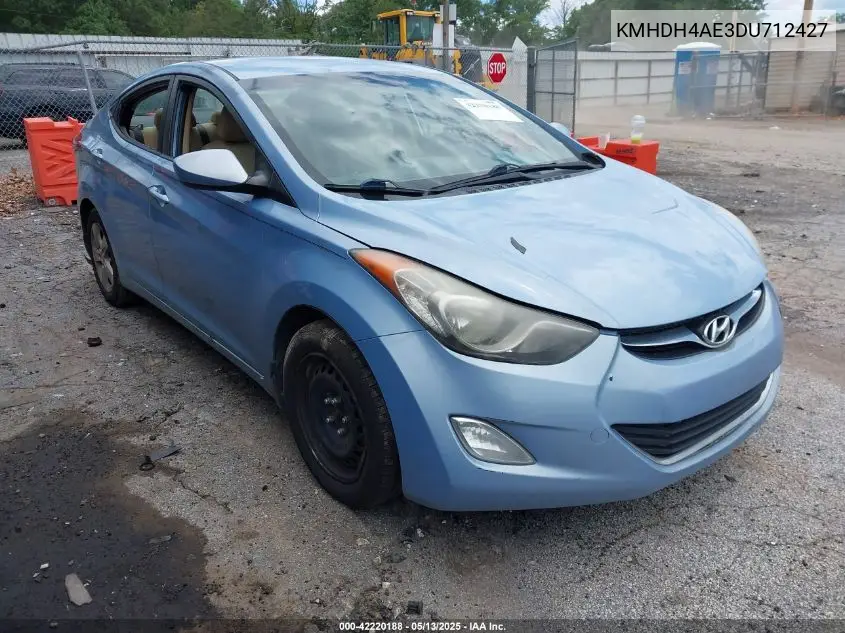 2013 Hyundai Elantra Gls VIN: KMHDH4AE3DU712427 Lot: 42220188