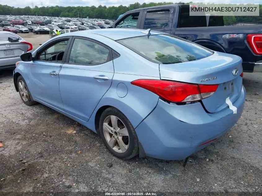2013 Hyundai Elantra Gls VIN: KMHDH4AE3DU712427 Lot: 42220188