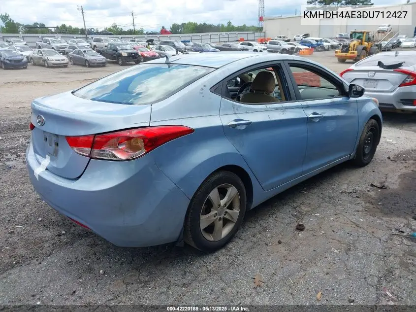 2013 Hyundai Elantra Gls VIN: KMHDH4AE3DU712427 Lot: 42220188