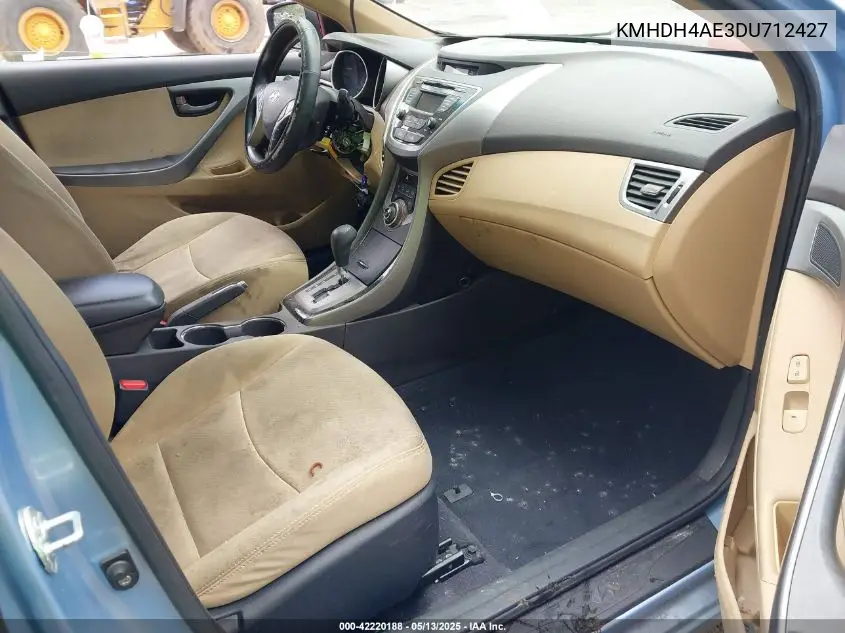 2013 Hyundai Elantra Gls VIN: KMHDH4AE3DU712427 Lot: 42220188
