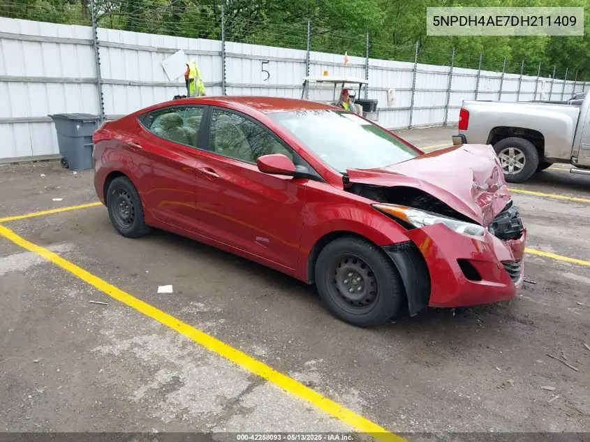2013 Hyundai Elantra Gls VIN: 5NPDH4AE7DH211409 Lot: 42258093
