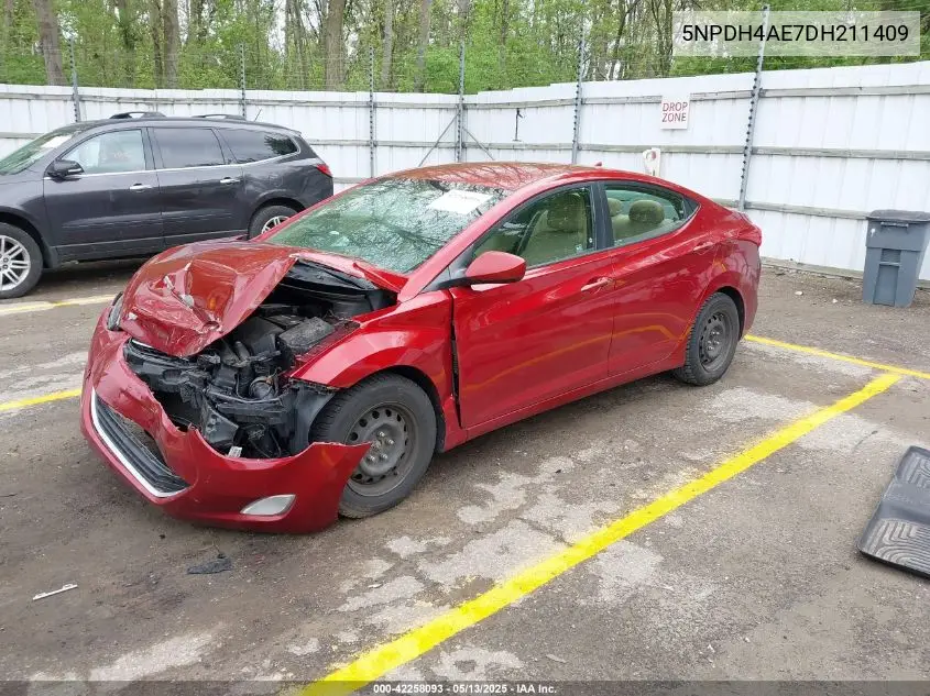 2013 Hyundai Elantra Gls VIN: 5NPDH4AE7DH211409 Lot: 42258093