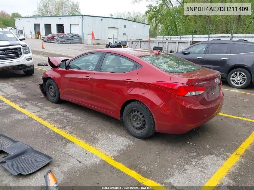 2013 Hyundai Elantra Gls VIN: 5NPDH4AE7DH211409 Lot: 42258093