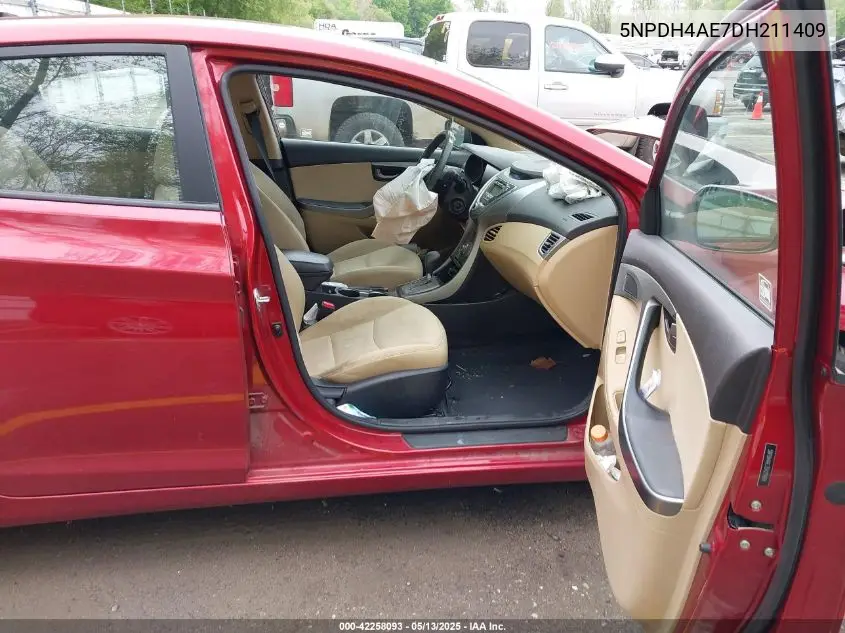 2013 Hyundai Elantra Gls VIN: 5NPDH4AE7DH211409 Lot: 42258093