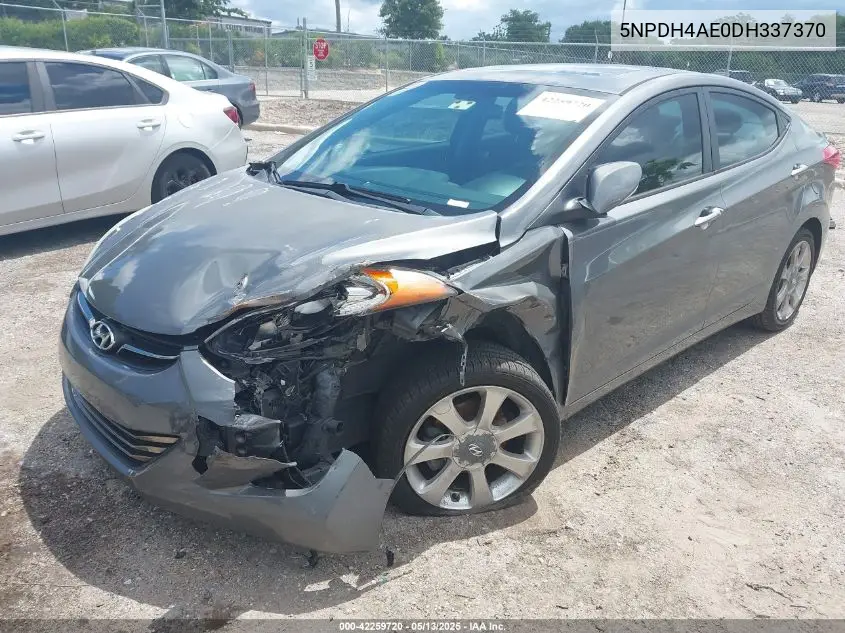 2013 Hyundai Elantra Limited VIN: 5NPDH4AE0DH337370 Lot: 42259720