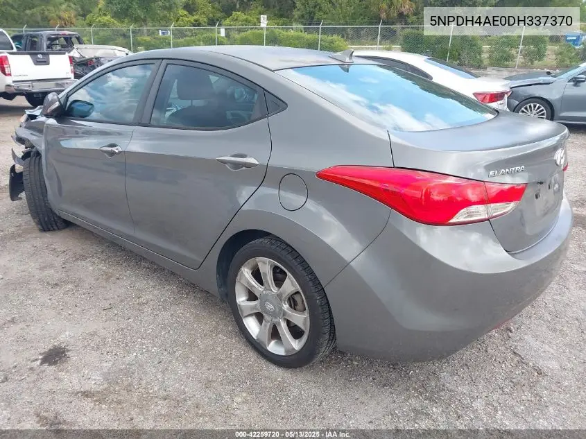 2013 Hyundai Elantra Limited VIN: 5NPDH4AE0DH337370 Lot: 42259720