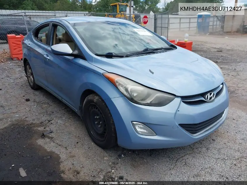 kmhdh4ae3du712427 KMHDH4AE3DU712427 2013 Hyundai Elantra Gls