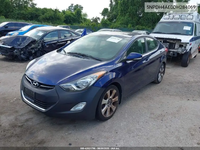2013 Hyundai Elantra Limited VIN: 5NPDH4AE0DH284069 Lot: 42521796