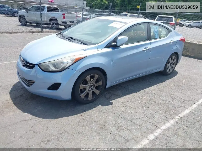 2013 Hyundai Elantra Limited VIN: KMHDH4AE3DU509859 Lot: 42637326