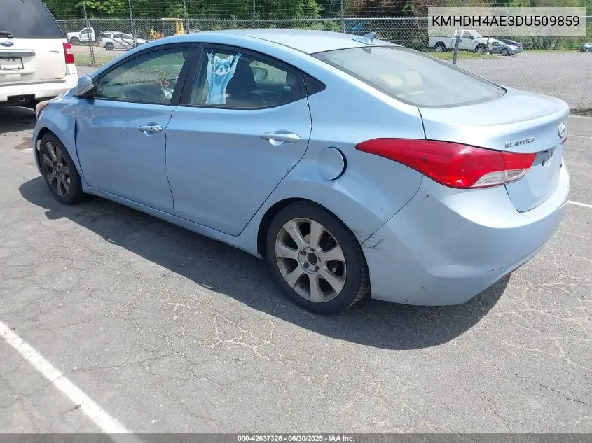 2013 Hyundai Elantra Limited VIN: KMHDH4AE3DU509859 Lot: 42637326