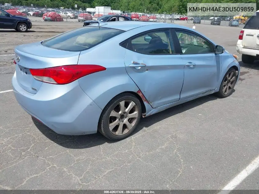 2013 Hyundai Elantra Limited VIN: KMHDH4AE3DU509859 Lot: 42637326