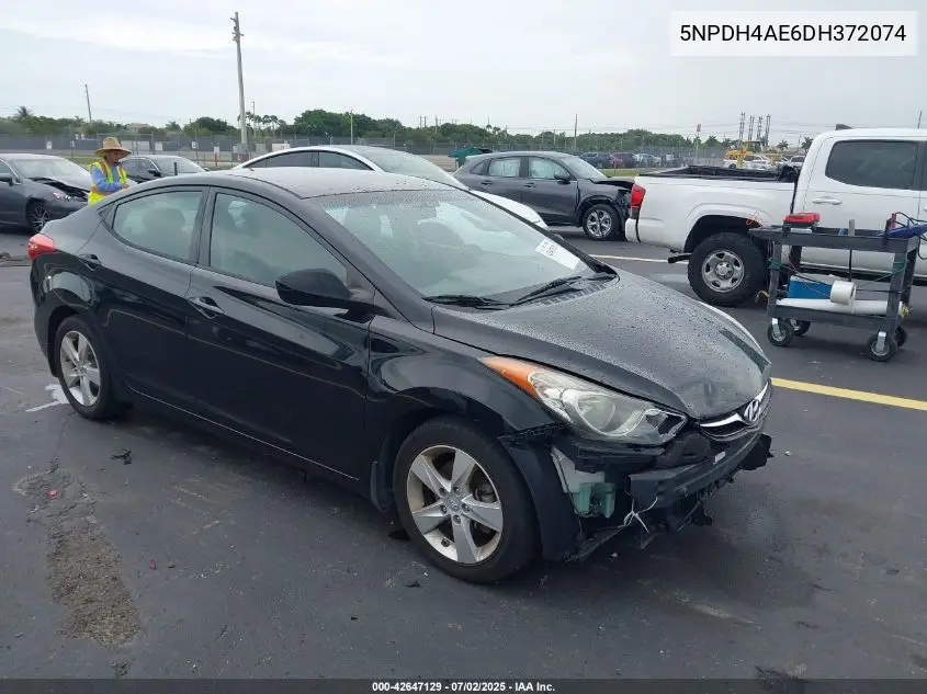 2013 Hyundai Elantra Gls VIN: 5NPDH4AE6DH372074 Lot: 42647129