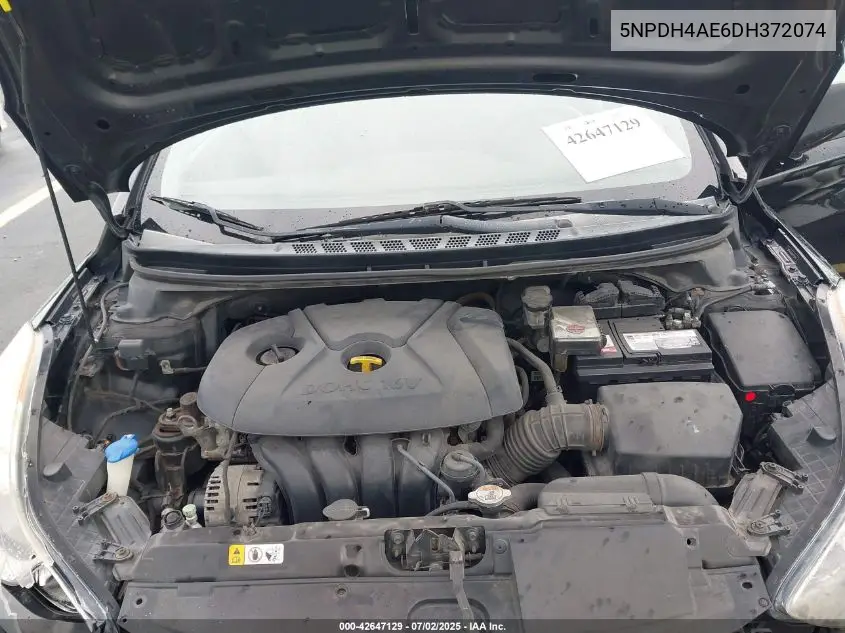 2013 Hyundai Elantra Gls VIN: 5NPDH4AE6DH372074 Lot: 42647129