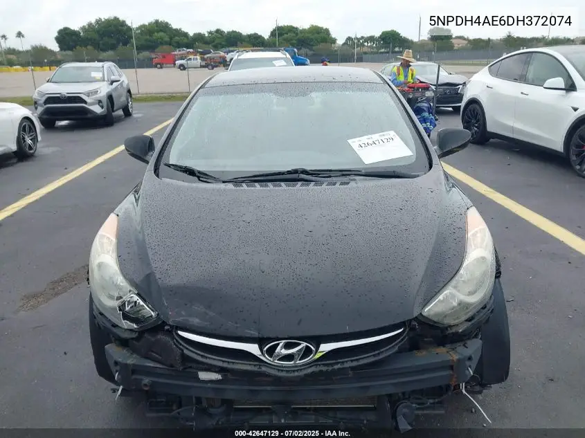 2013 Hyundai Elantra Gls VIN: 5NPDH4AE6DH372074 Lot: 42647129
