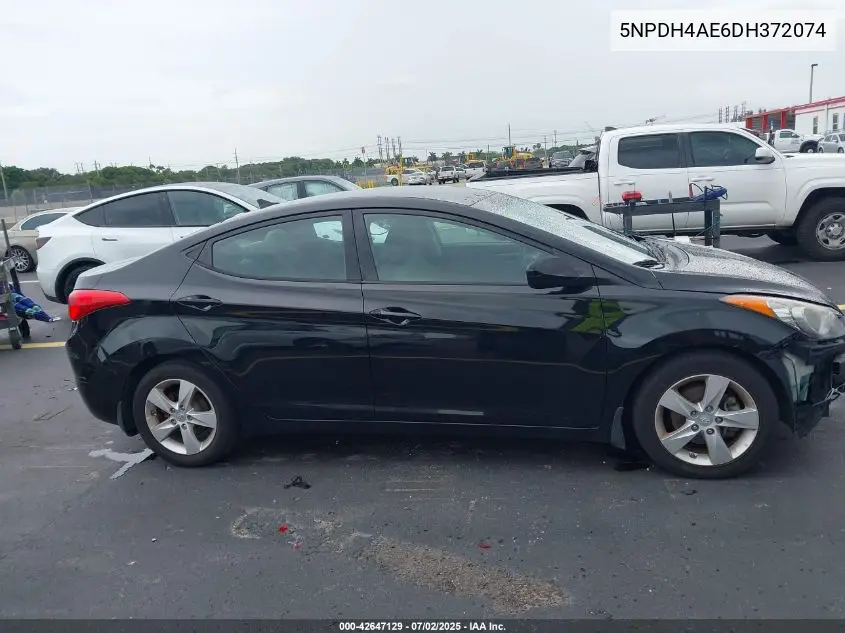 2013 Hyundai Elantra Gls VIN: 5NPDH4AE6DH372074 Lot: 42647129