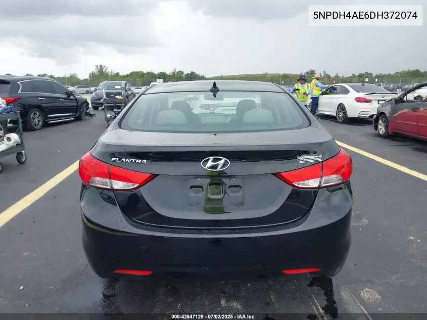 2013 Hyundai Elantra Gls VIN: 5NPDH4AE6DH372074 Lot: 42647129