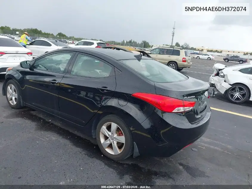 2013 Hyundai Elantra Gls VIN: 5NPDH4AE6DH372074 Lot: 42647129