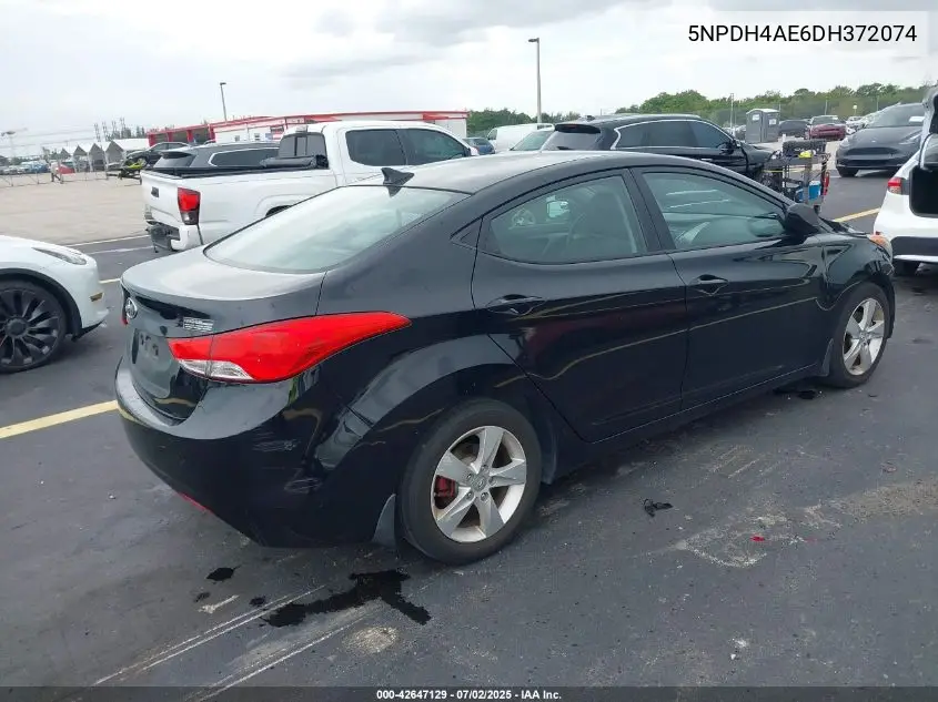 2013 Hyundai Elantra Gls VIN: 5NPDH4AE6DH372074 Lot: 42647129