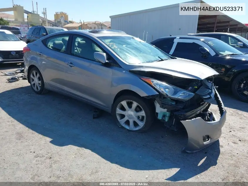 2013 Hyundai Elantra Limited VIN: KMHDH4AEXDU523371 Lot: 42653565