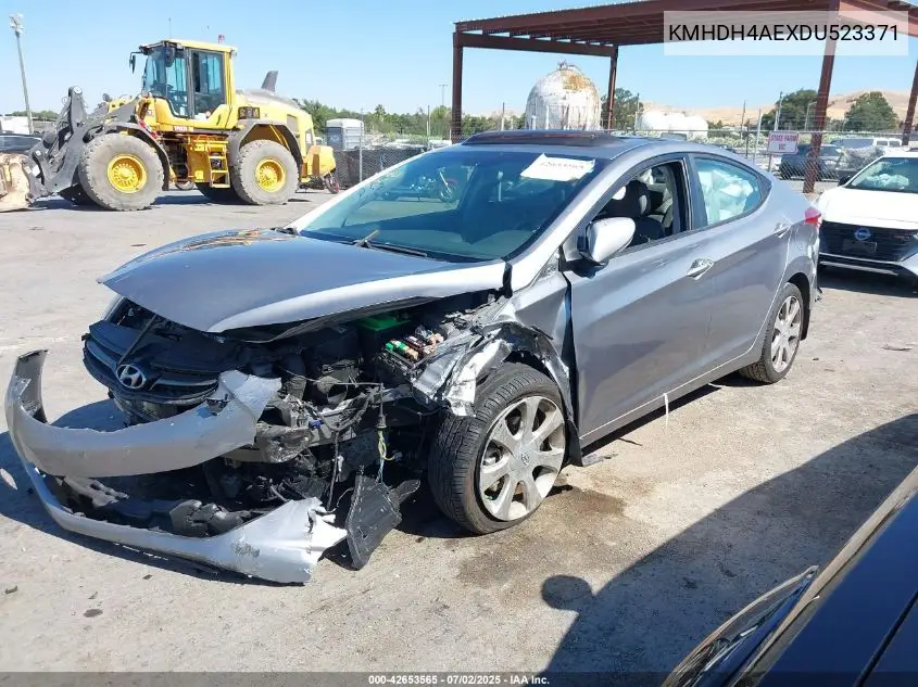 2013 Hyundai Elantra Limited VIN: KMHDH4AEXDU523371 Lot: 42653565