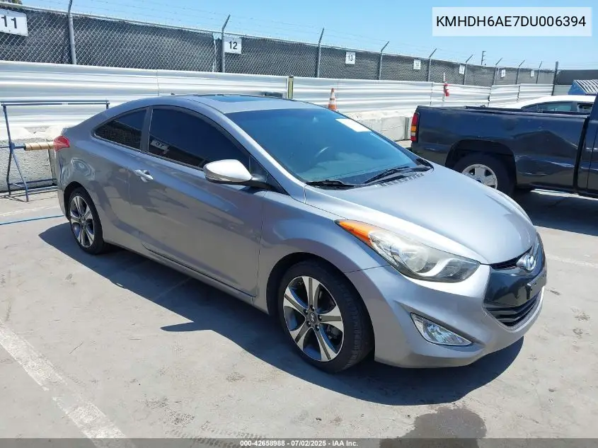 2013 Hyundai Elantra Se VIN: KMHDH6AE7DU006394 Lot: 42658988