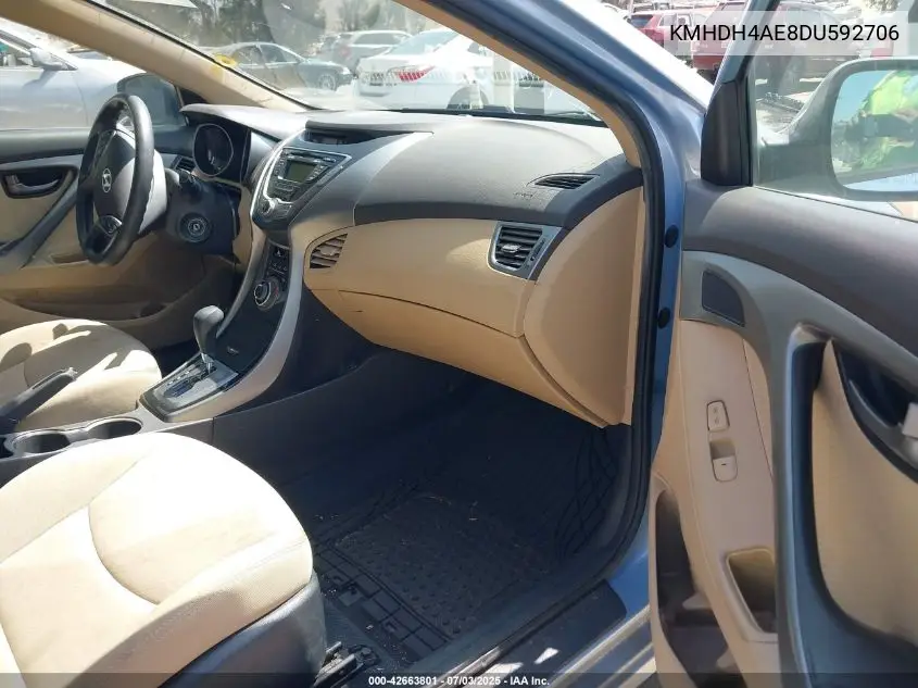 2013 Hyundai Elantra Gls VIN: KMHDH4AE8DU592706 Lot: 42663801