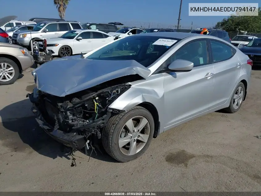 2013 Hyundai Elantra Gls VIN: KMHDH4AE0DU794147 Lot: 42665039