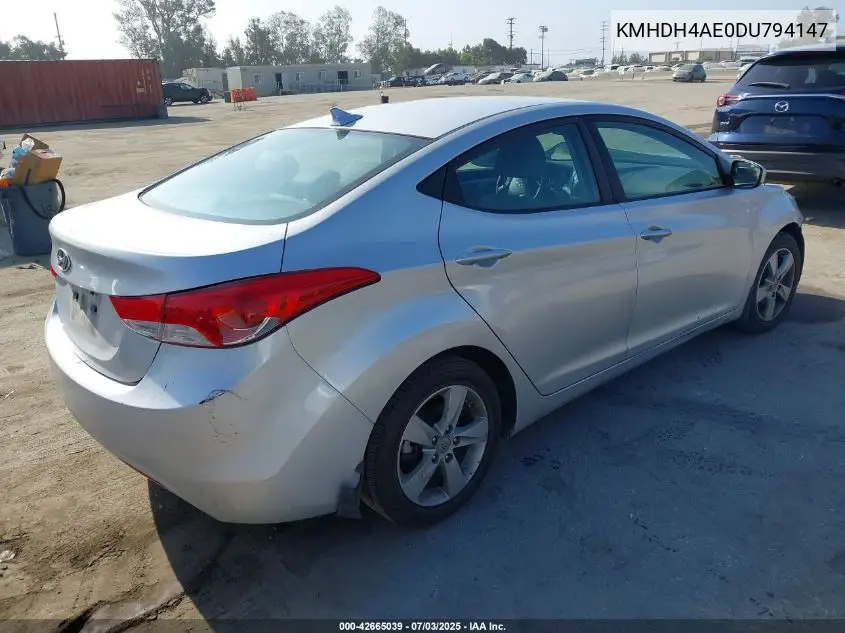 2013 Hyundai Elantra Gls VIN: KMHDH4AE0DU794147 Lot: 42665039