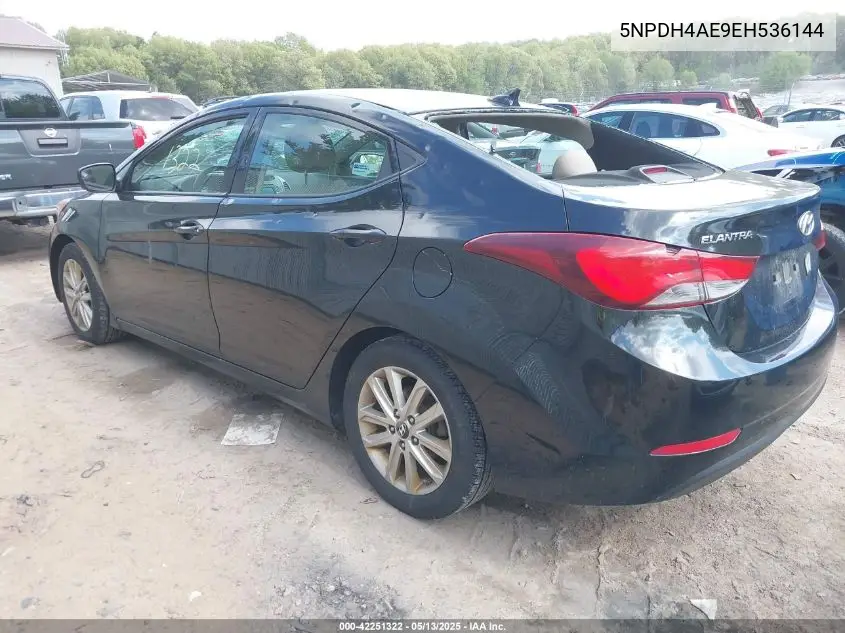 2014 Hyundai Elantra Se VIN: 5NPDH4AE9EH536144 Lot: 42251322