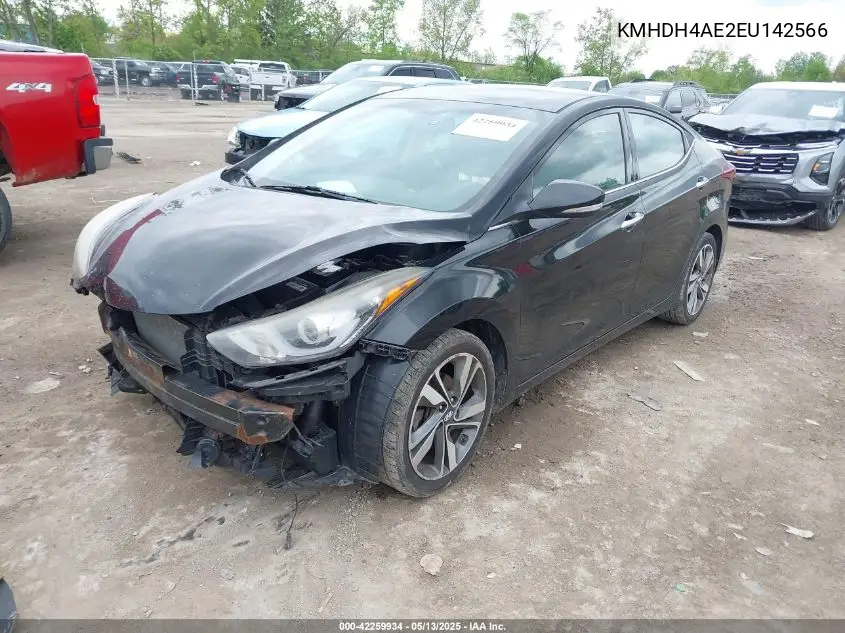 2014 Hyundai Elantra Limited VIN: KMHDH4AE2EU142566 Lot: 42259934