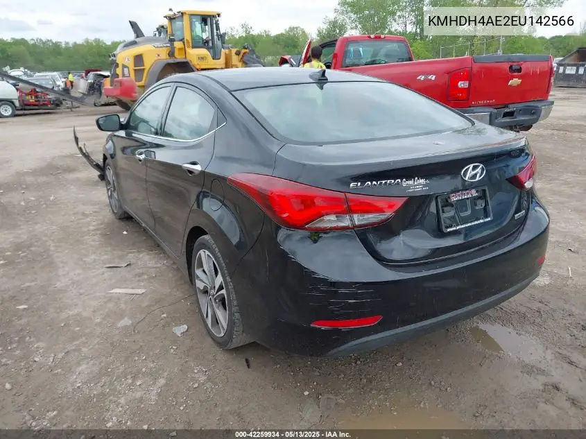 2014 Hyundai Elantra Limited VIN: KMHDH4AE2EU142566 Lot: 42259934