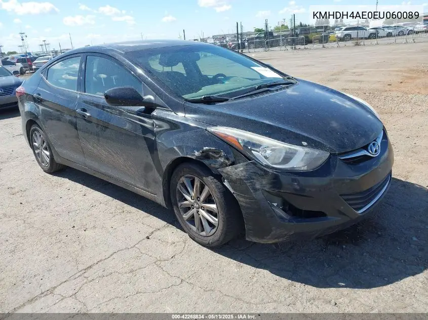 2014 Hyundai Elantra Se VIN: KMHDH4AE0EU060089 Lot: 42268834