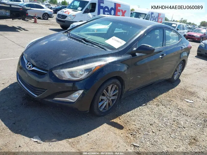 2014 Hyundai Elantra Se VIN: KMHDH4AE0EU060089 Lot: 42268834