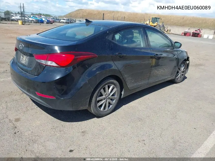 2014 Hyundai Elantra Se VIN: KMHDH4AE0EU060089 Lot: 42268834