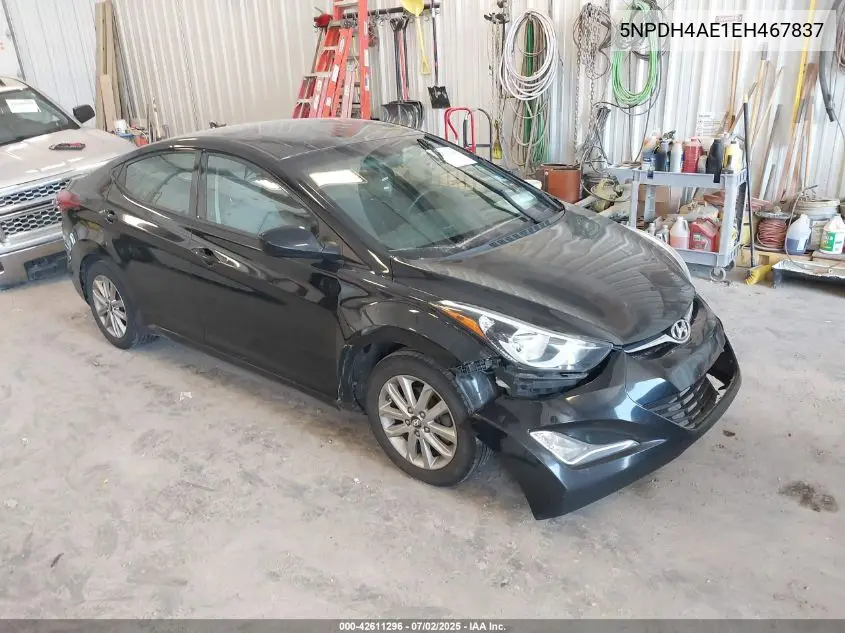 2014 Hyundai Elantra Se VIN: 5NPDH4AE1EH467837 Lot: 42611296