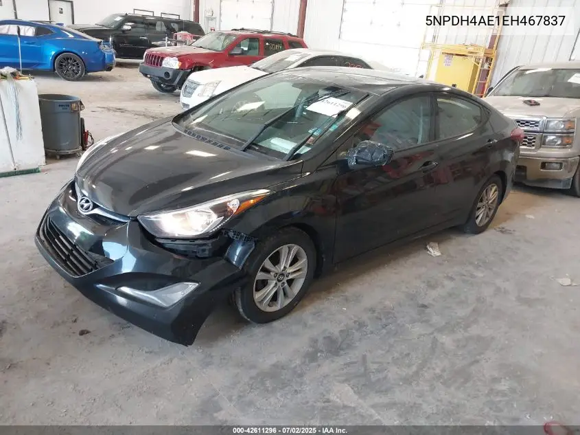2014 Hyundai Elantra Se VIN: 5NPDH4AE1EH467837 Lot: 42611296