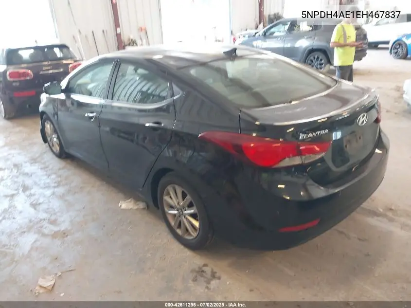 2014 Hyundai Elantra Se VIN: 5NPDH4AE1EH467837 Lot: 42611296