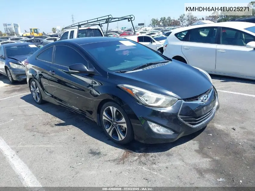 2014 Hyundai Elantra VIN: KMHDH6AH4EU025271 Lot: 42660586