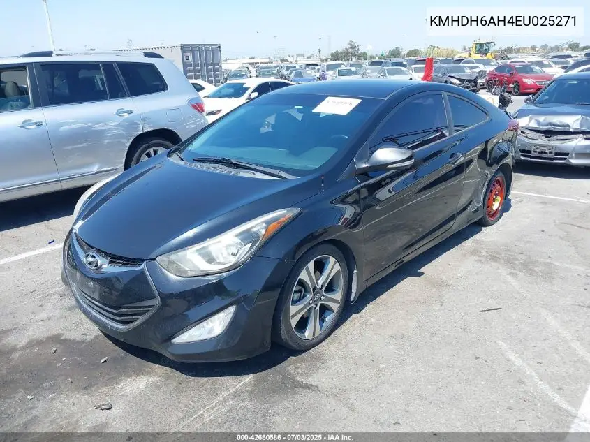 2014 Hyundai Elantra VIN: KMHDH6AH4EU025271 Lot: 42660586