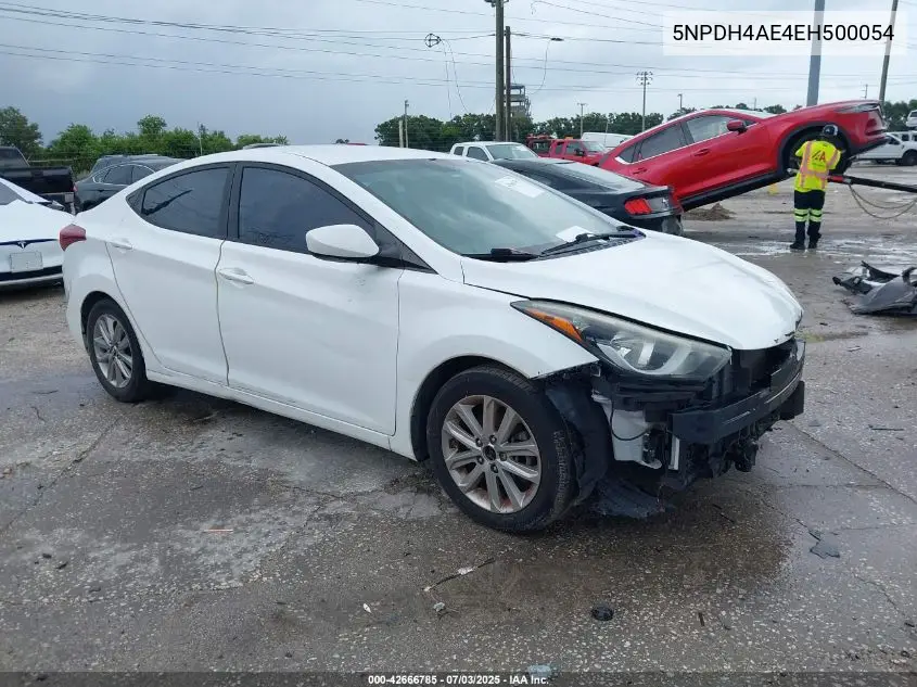 2014 Hyundai Elantra Se VIN: 5NPDH4AE4EH500054 Lot: 42666785